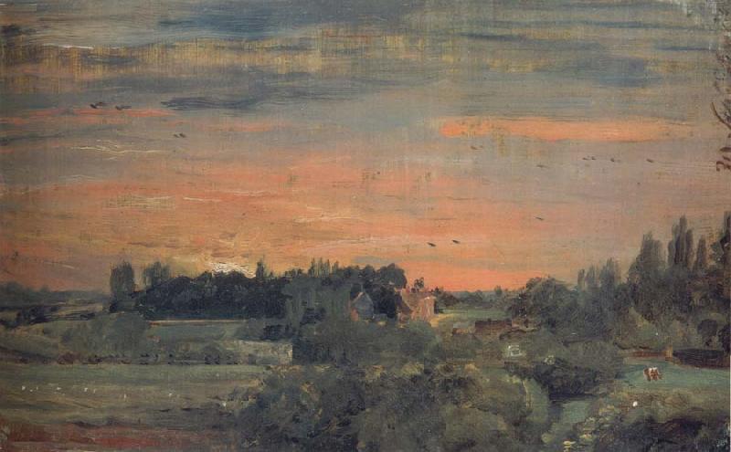 John Constable View towards the rectory,East Bergholt 30 September 1810 France oil painting art